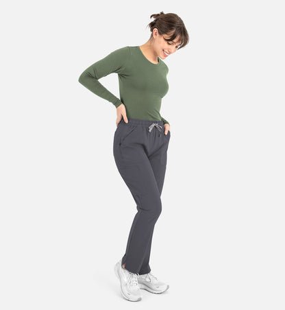 Maevn Bestee Women’s Basic Long Sleeve Underscrub Tee 6909