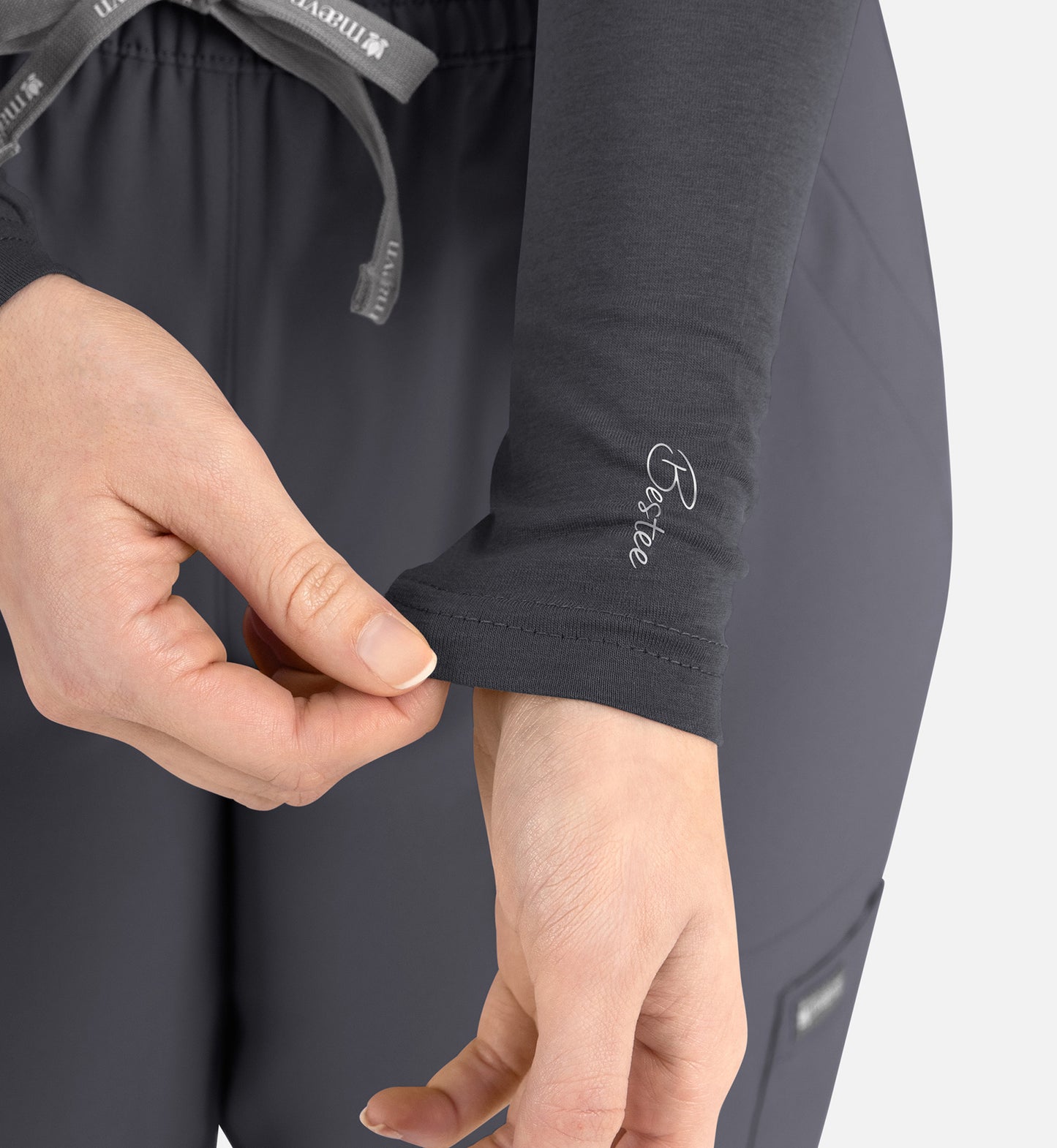 Maevn Bestee Women’s Basic Long Sleeve Underscrub Tee 6909