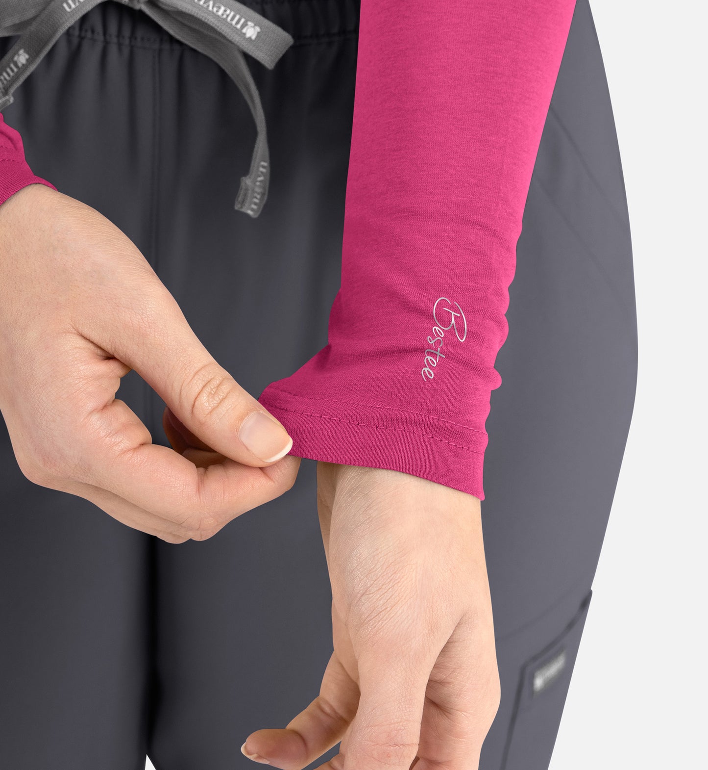 Maevn Bestee Women’s Basic Long Sleeve Underscrub Tee 6909