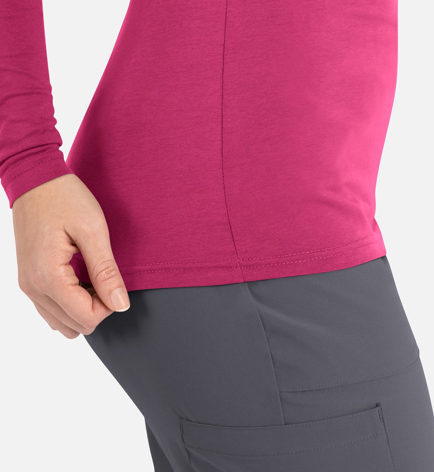 Maevn Bestee Women’s Basic Long Sleeve Underscrub Tee 6909