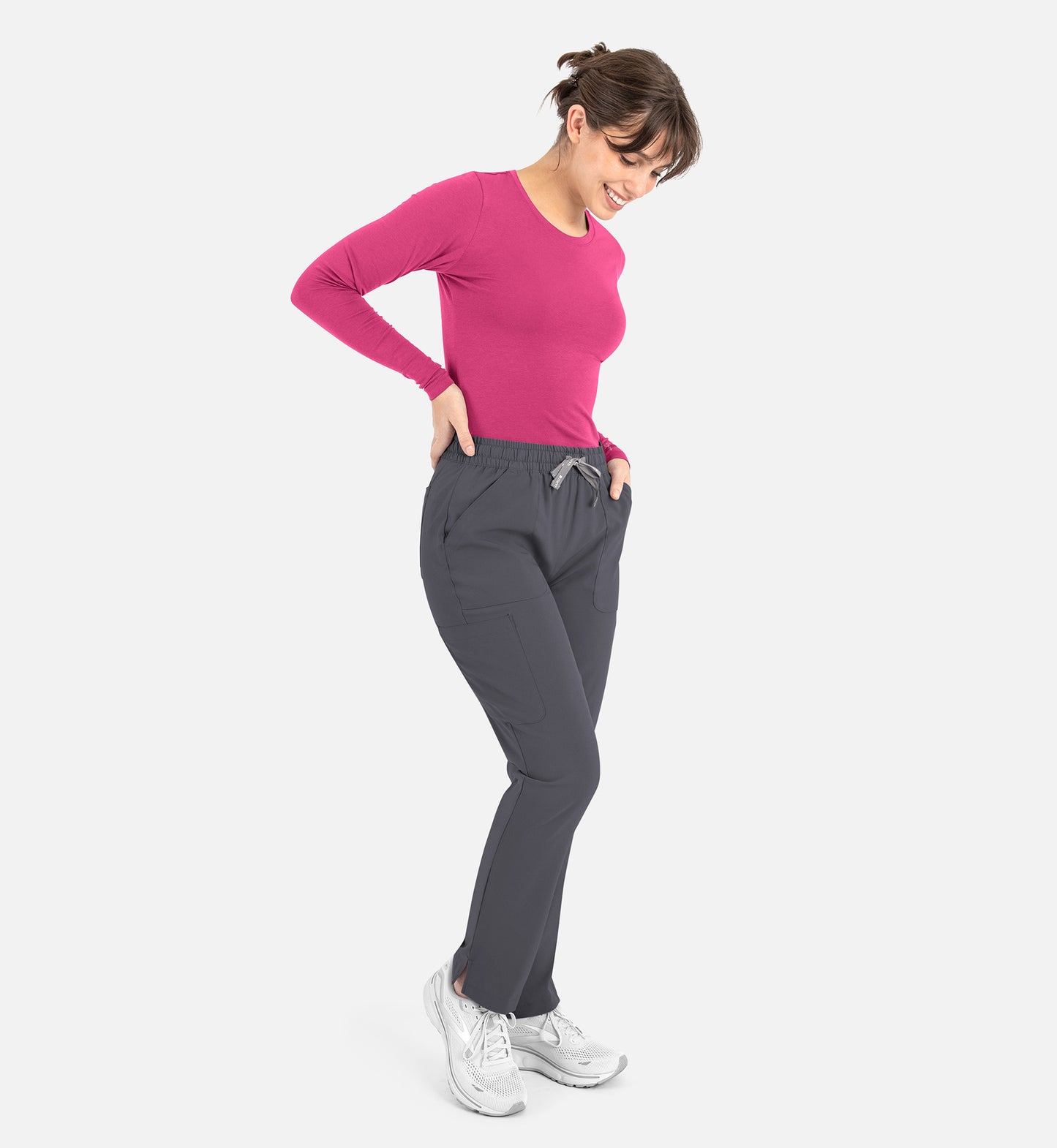 Maevn Bestee Women’s Basic Long Sleeve Underscrub Tee 6909