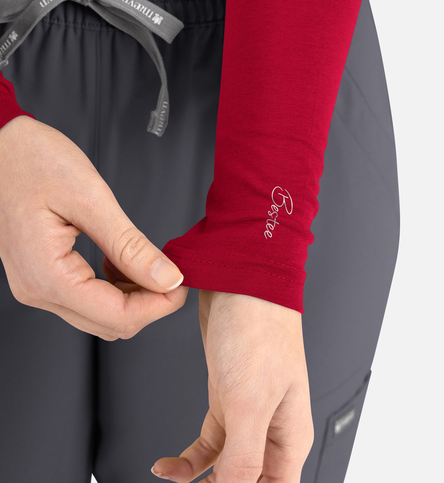 Maevn Bestee Women’s Basic Long Sleeve Underscrub Tee 6909