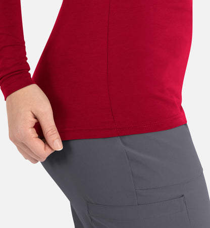 Maevn Bestee Women’s Basic Long Sleeve Underscrub Tee 6909