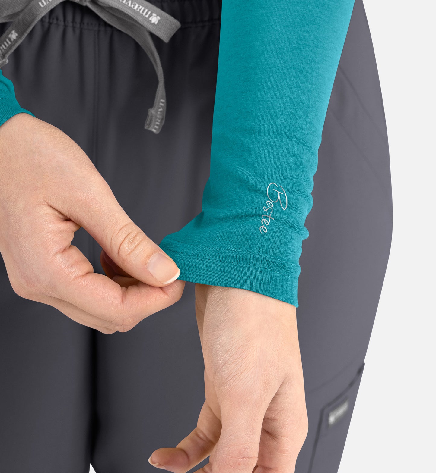 Maevn Bestee Women’s Basic Long Sleeve Underscrub Tee 6909