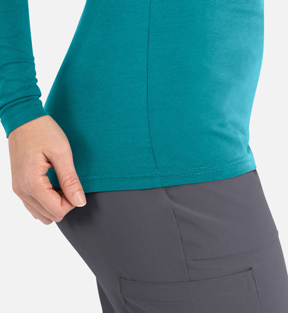 Maevn Bestee Women’s Basic Long Sleeve Underscrub Tee 6909