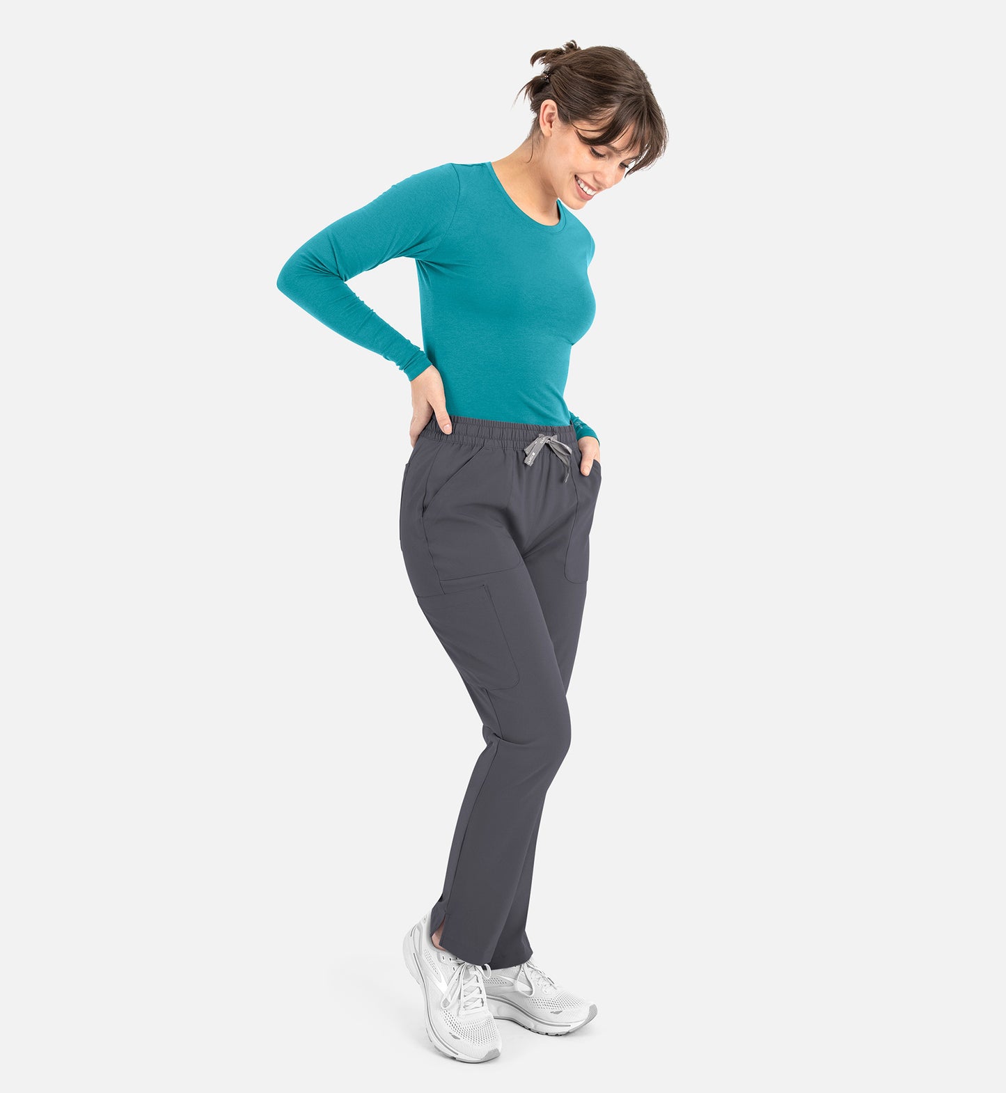 Maevn Bestee Women’s Basic Long Sleeve Underscrub Tee 6909