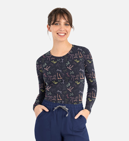 Maevn Bestee Women’s Basic Long Sleeve Underscrub Tee 6909