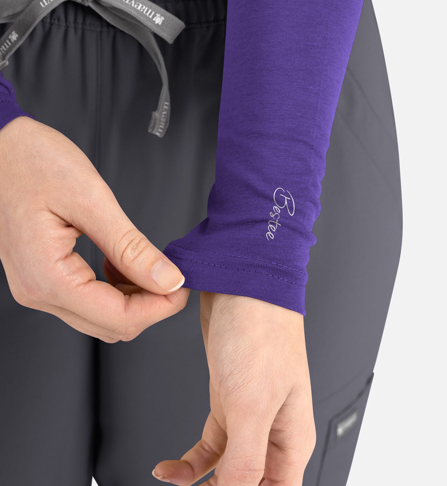 Maevn Bestee Women’s Basic Long Sleeve Underscrub Tee 6909