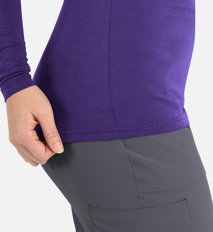 Maevn Bestee Women’s Basic Long Sleeve Underscrub Tee 6909