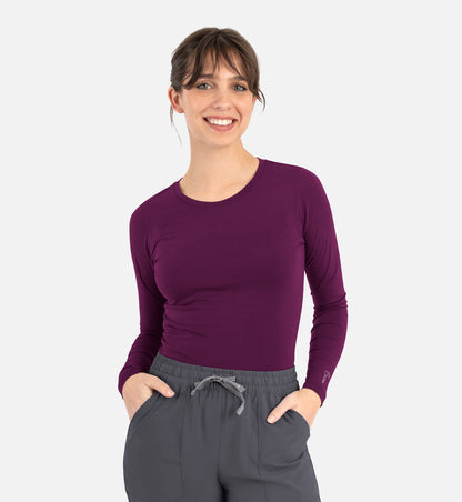 Maevn Bestee Women’s Basic Long Sleeve Underscrub Tee 6909