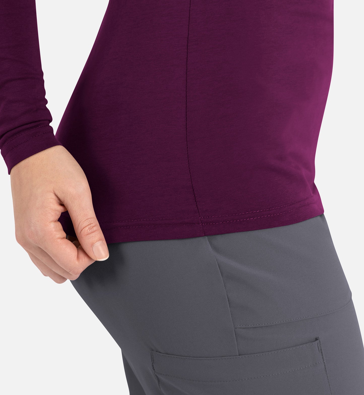 Maevn Bestee Women’s Basic Long Sleeve Underscrub Tee 6909