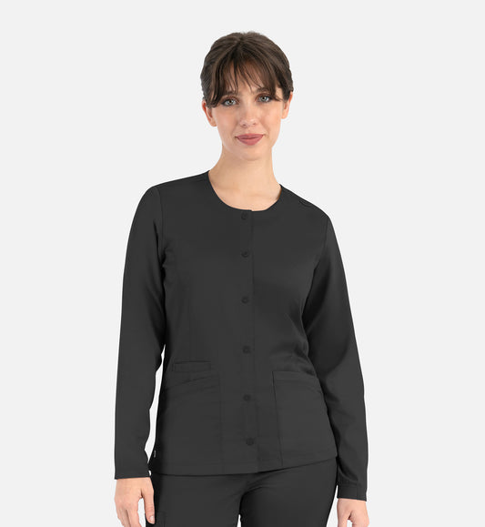 Women Maevn Matric Round Neck Snap Jacket 7701