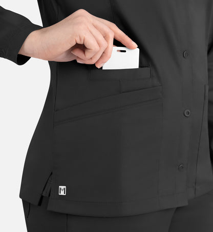 Women Maevn Matric Round Neck Snap Jacket 7701