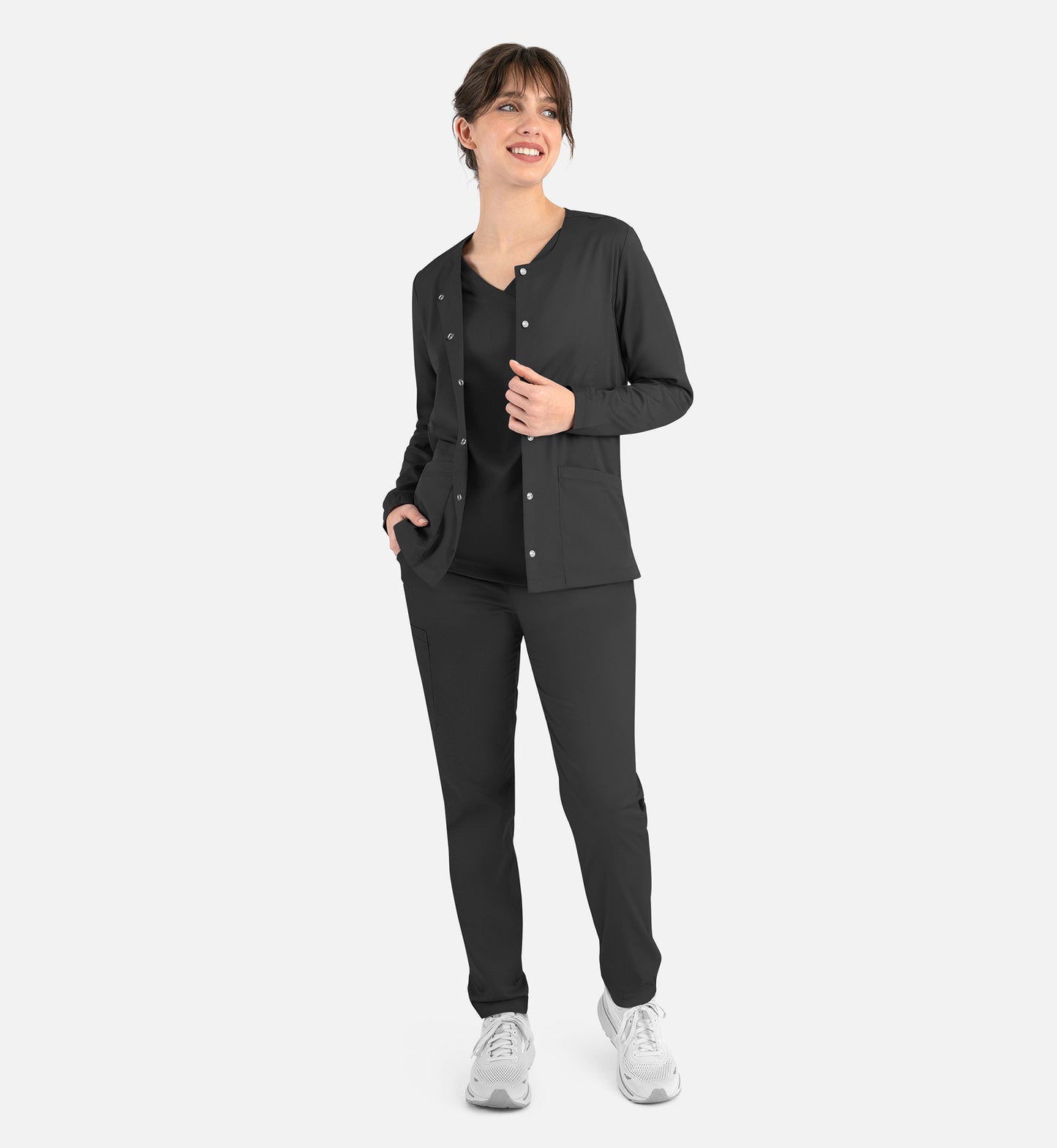 Women Maevn Matric Round Neck Snap Jacket 7701