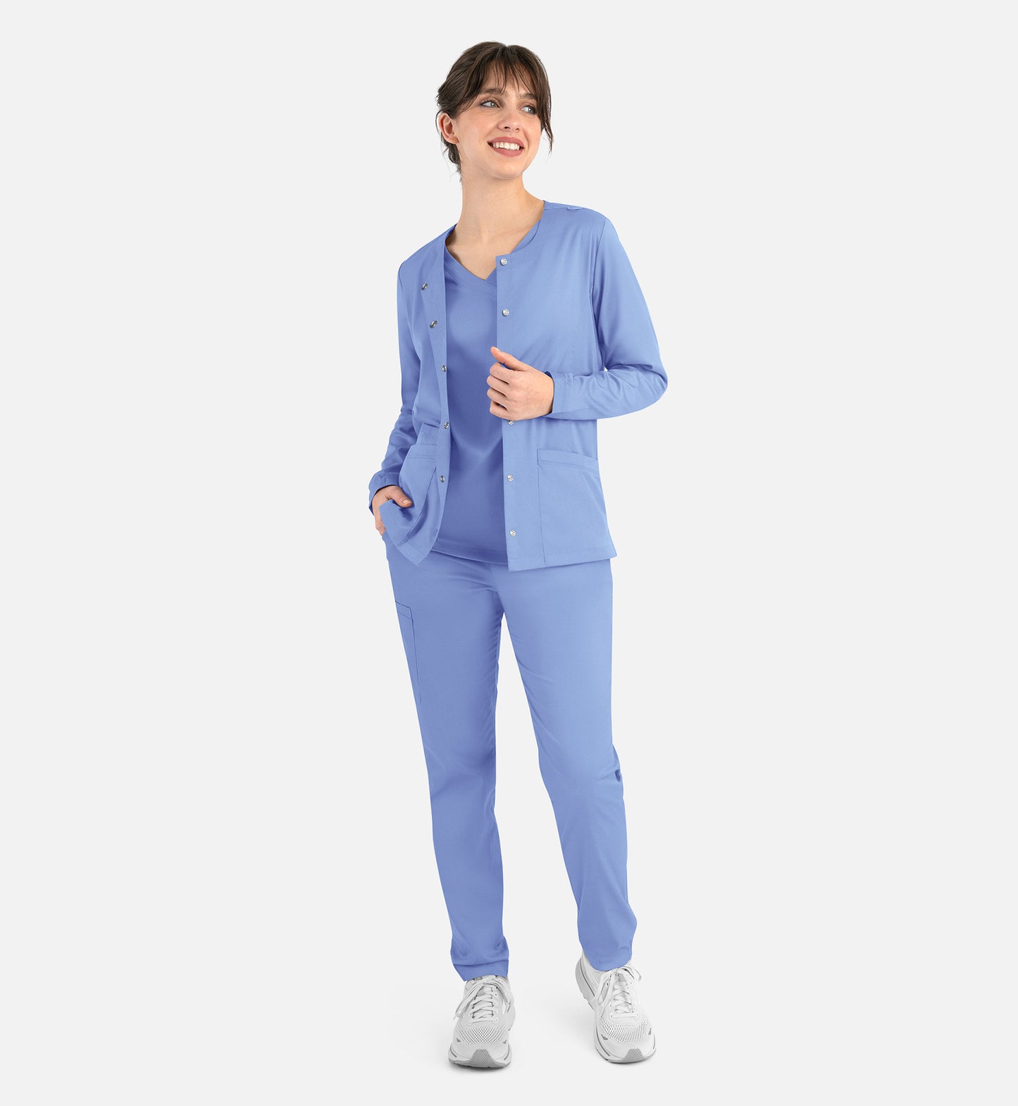 Women Maevn Matric Round Neck Snap Jacket 7701