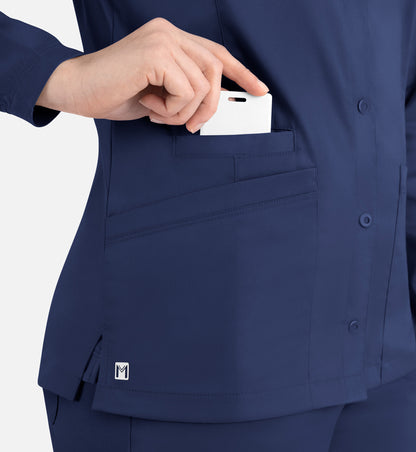 Women Maevn Matric Round Neck Snap Jacket 7701