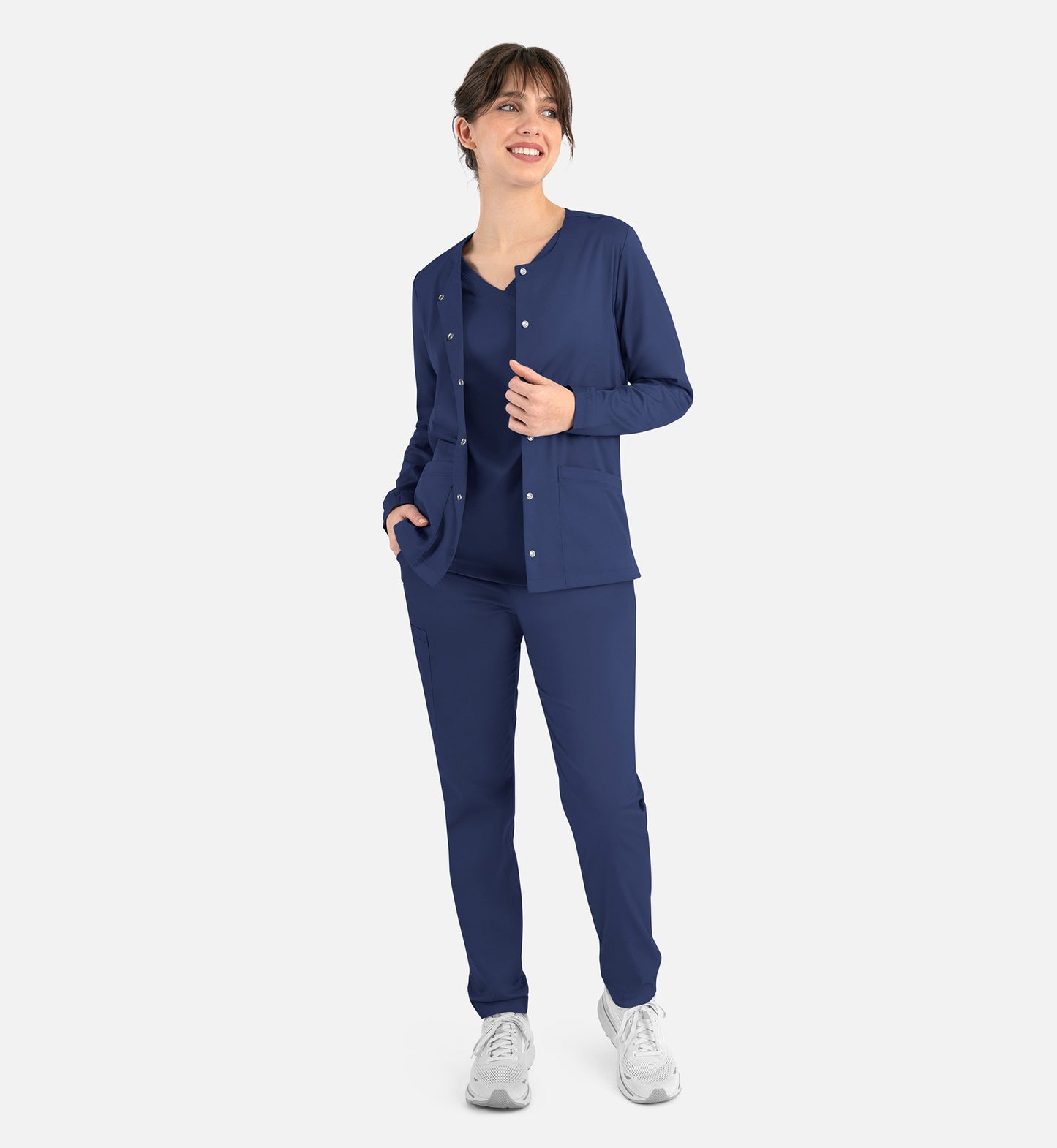 Women Maevn Matric Round Neck Snap Jacket 7701