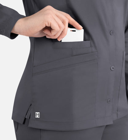 Women Maevn Matric Round Neck Snap Jacket 7701