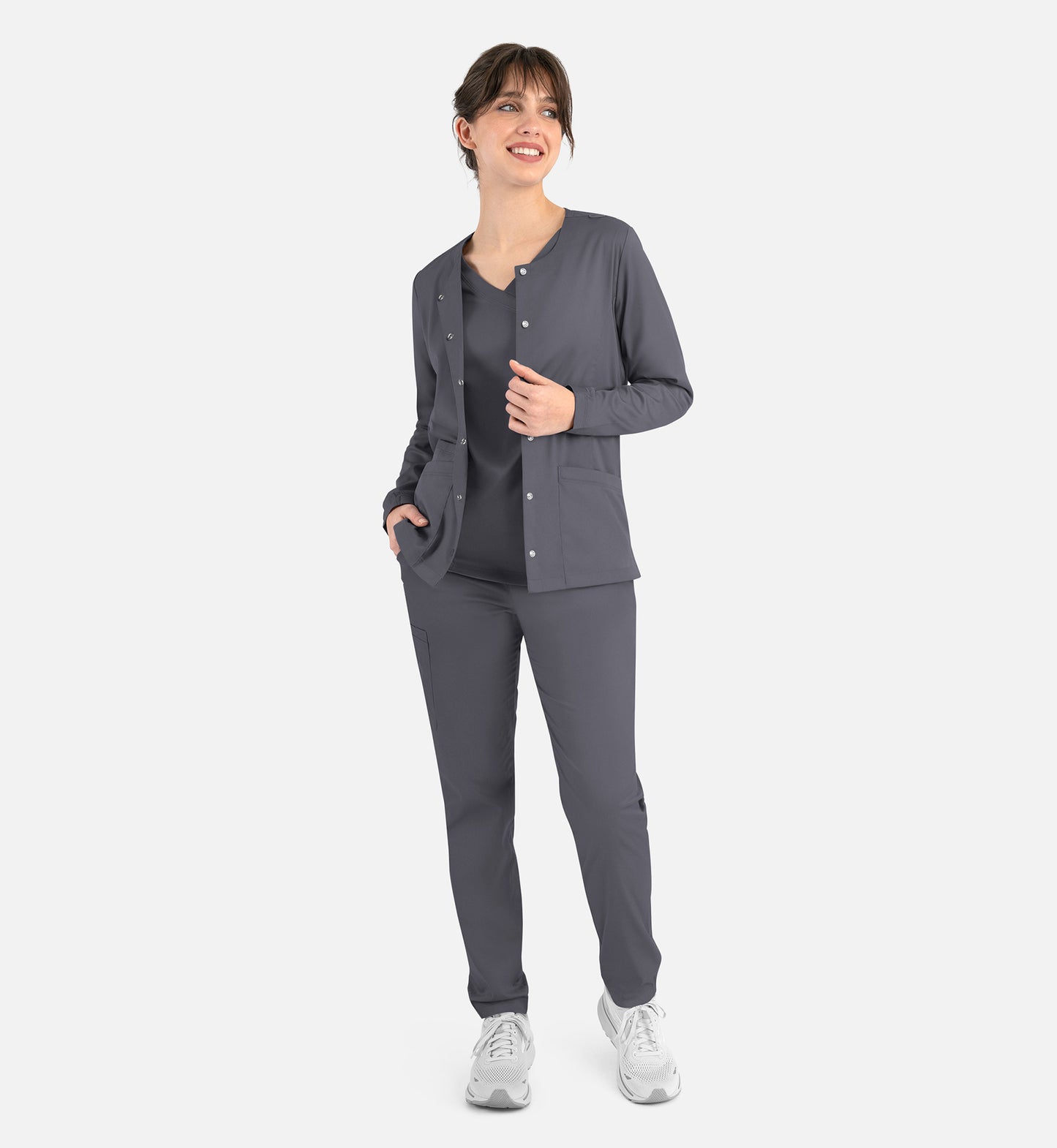 Women Maevn Matric Round Neck Snap Jacket 7701