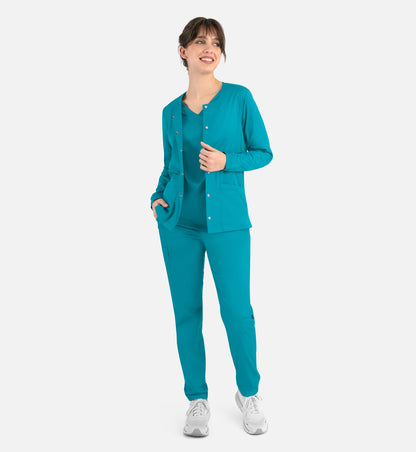 Women Maevn Matric Round Neck Snap Jacket 7701