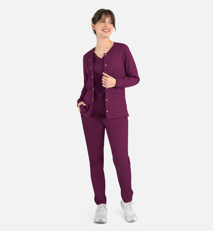 Women Maevn Matric Round Neck Snap Jacket 7701