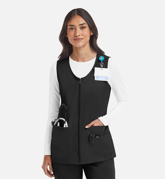 Women Maevn Matrix  V-Neck Zip Front Vest 7711