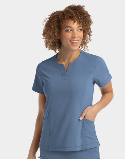 IRG –EPIC Notched Crew Neck Top | 4802