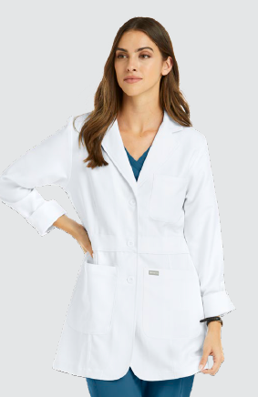 MAEVN WOMEN’S MID LENGTH LAB COAT 32INCH  5072