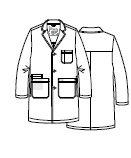 MAEVN MEN’S MID LENGTH LAB COAT 35.5INCH 5872