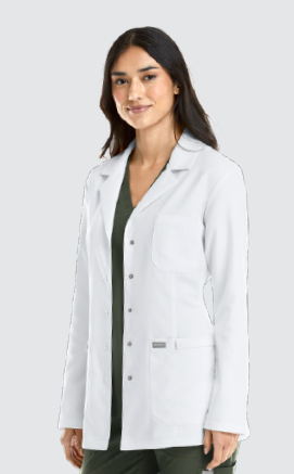 MAEVN WOMEN’S SNAP CONSULTATION LAB COAT 28.5INCH  5973